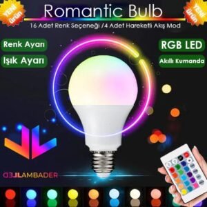 Romantic Bulb Uzaktan Kumandalı RGB Led Ampul